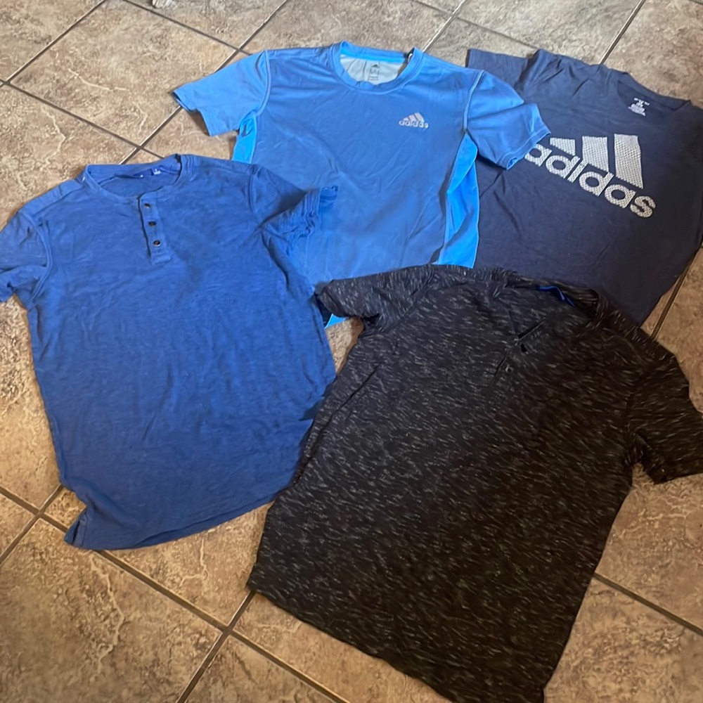 Men's adidas shirt lot small, 2 Apt 9 shirts, all great preowned condition